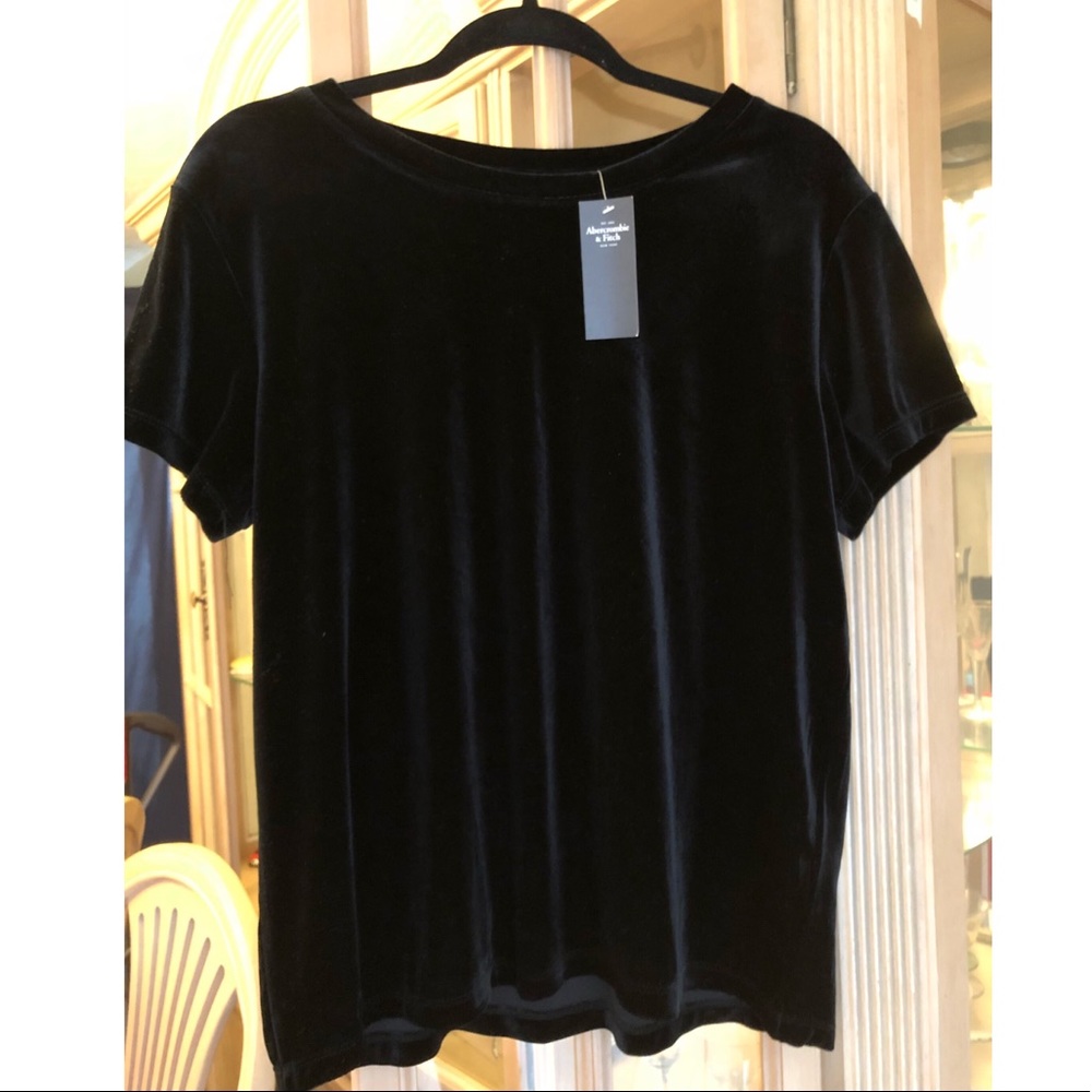 Abercrombie & Fitch Velvet Crew Neck Short Sleeve